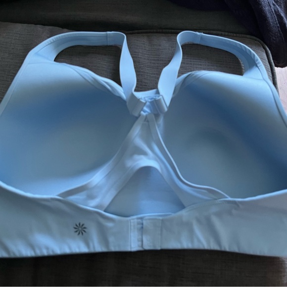 Athleta  Womens Advance Bra Blue High Support Padded Racer Back Run Train 38 D - Picture 2 of 5